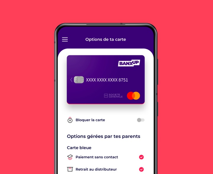 Application et carte de paiement pour ado