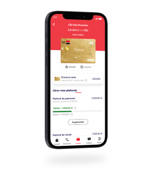 Augmentation plafond carte CB Visa Evolution BFM