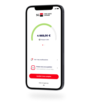Carte Visa BFM notifications appli Société Générale